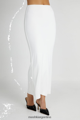 Meshki Argentina | Meshki Falda larga Olympia de nailon reciclado con cola de pez 06482X1259 blanco