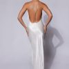 Meshki Argentina | Meshki SERA vestido largo con strass y espalda escotada 06482X116 blanco