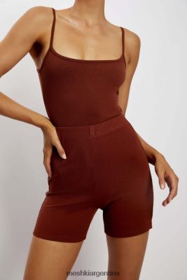 Meshki Argentina | Meshki botín corto de canalé lisa 06482X1458 condimentar