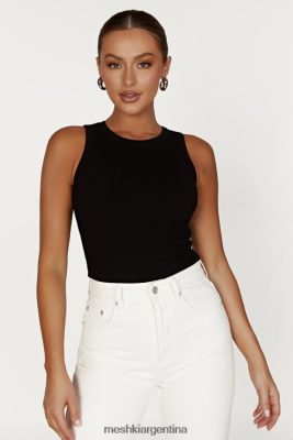 Meshki Argentina | Meshki camiseta sin mangas de canalé zanna 06482X908 negro
