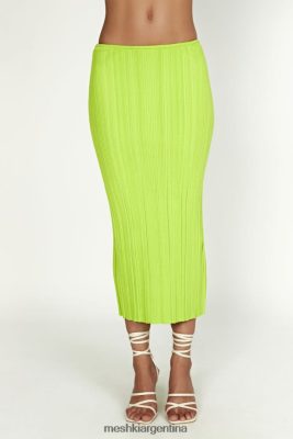 Meshki Argentina | Meshki falda kennedy de punto de talle bajo 06482X1454 verde fresco