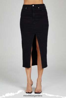 Meshki Argentina | Meshki falda midi vaquera de acacia 06482X1299 negro lavado