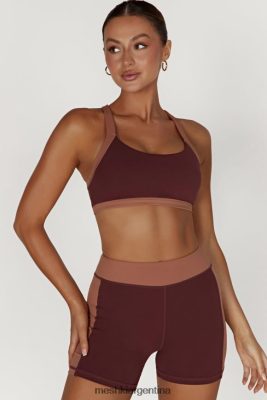 Meshki Argentina | Meshki sujetador deportivo corto becca de dos tonos 06482X1038 caoba/bronceado