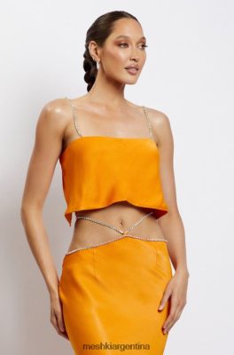 Meshki Argentina | Meshki top corto dayana de corte recto 06482X1175 mandarín