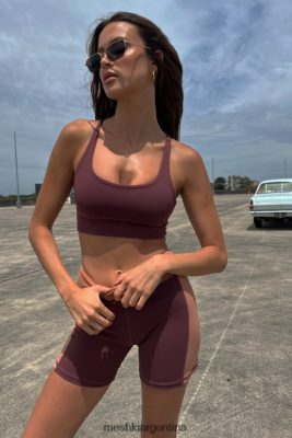 Meshki Argentina | Meshki top corto de tirantes con espalda en V elise 06482X941 caoba