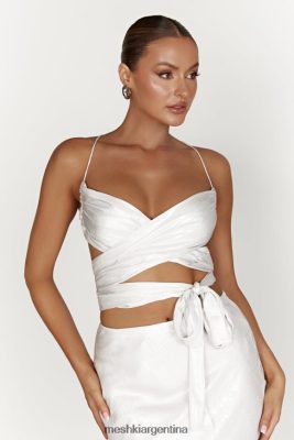 Meshki Argentina | Meshki top cruzado con lazo georgie 06482X1004 perla