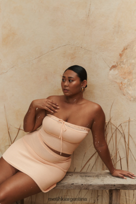 Meshki Argentina | Meshki top de tubo de punto estilo gofre kyra 06482X765 albaricoque