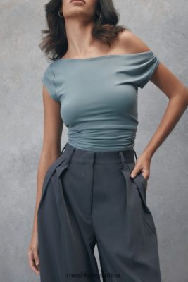 Meshki Argentina | Meshki top largo reyna de nailon reciclado 06482X849 carbón ligero