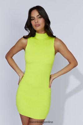 Meshki Argentina | Meshki vestido corto de punto sin mangas Delia 06482X593 verde fresco