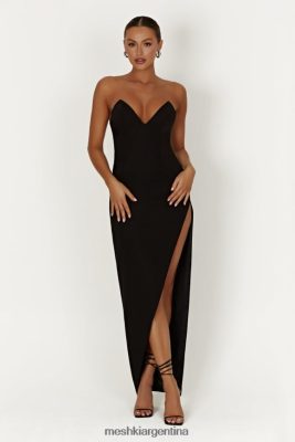 Meshki Argentina | Meshki vestido largo con corsé en punta Natasha 06482X269 negro