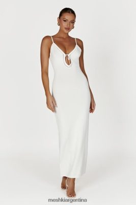 Meshki Argentina | Meshki vestido largo de punto maia pointelle 06482X317 blanco