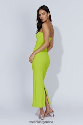 Meshki Argentina | Meshki vestido largo de punto sin tirantes imani 06482X660 verde fresco