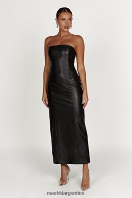 Meshki Argentina | Meshki vestido largo roberta de pu 06482X434 negro