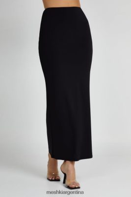 Meshki Ropa | Meshki Falda larga Olympia de nailon reciclado con cola de pez 06482X1258 negro