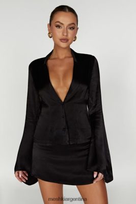 Meshki Ropa | Meshki camisa de manga larga con cuello noa 06482X898 negro