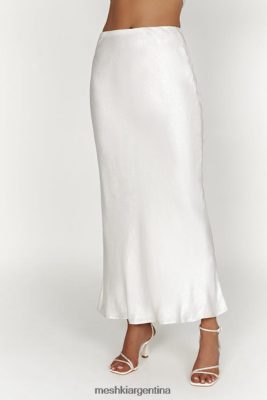 Meshki Ropa | Meshki falda larga de satén raine 06482X1387 perla