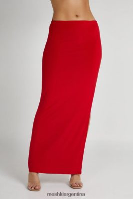 Meshki Ropa | Meshki falda larga jeanine con espalda descubierta 06482X1279 rojo