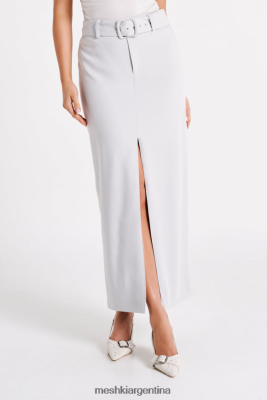 Meshki Ropa | Meshki falda midi de traje daria 06482X1273 gris hielo