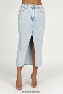 Meshki Ropa | Meshki falda midi vaquera de acacia 06482X1264 azul claro