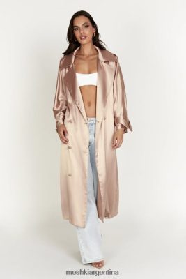 Meshki Ropa | Meshki gabardina de satén azalea 06482X1654 champán