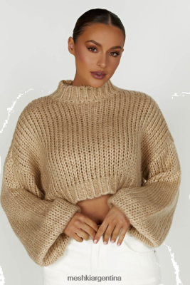 Meshki Ropa | Meshki jersey de punto grueso delphine 06482X1642 gris pardo