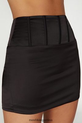 Meshki Ropa | Meshki minifalda con corsé escarlata 06482X1516 negro