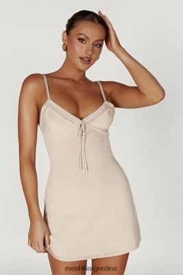 Meshki Ropa | Meshki vestido corto de punto ellis pointelle 06482X282 hueso